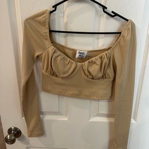 Princess Polly tan crop top